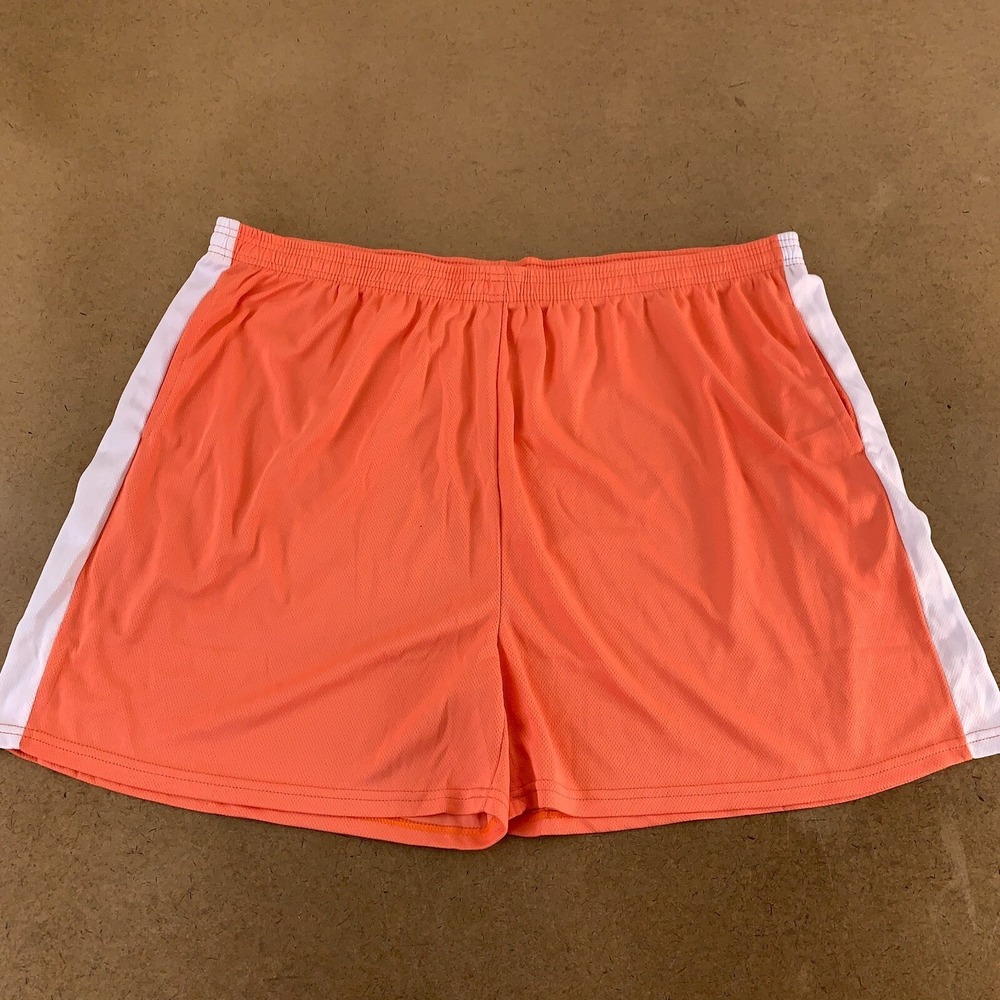 Real Essentials Women's Size 3X Orange White Drawstring Athletic Shorts New